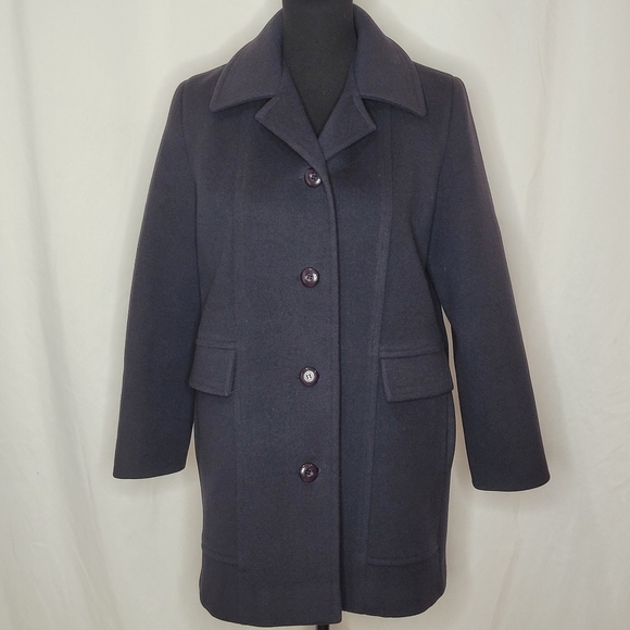 Ferncroft Women's Anglo Fabrics 100% Pure Wool Single Breasted Coat - Size S - Picture 1 of 16